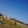 公園でサッカー！