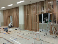 四国大学　図書館　木工事完成