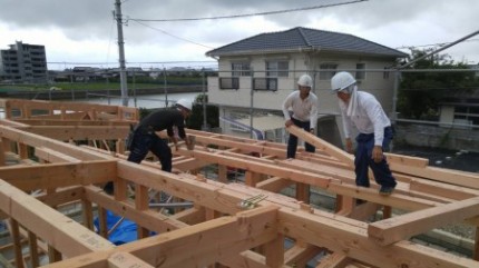 鳴門市M様邸新築工事建方