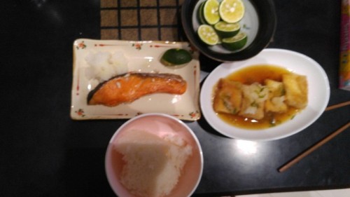 晩御飯の紅鮭