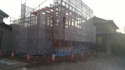 小松島市O様邸新築工事　建方