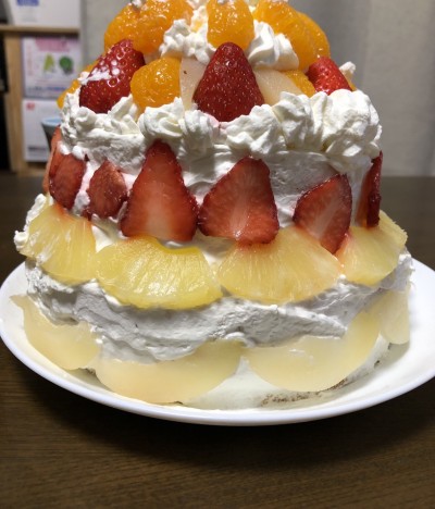 手作りの誕生日ケーキ！